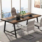 Table de conférence rectangulaire de 1,80 m, table de réunion de 180 cm pour 6 à 8 personnes