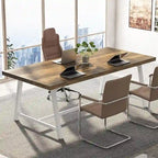 Table de conférence rectangulaire de 1,80 m, table de réunion de 180 cm pour 6 à 8 personnes