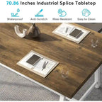 Table de conférence rectangulaire de 1,80 m, table de réunion de 180 cm pour 6 à 8 personnes