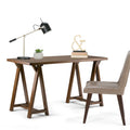 WYNDENHALL Hawkins Bureau de travail moderne industriel en BOIS MASSIF de 56 pouces de large