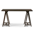 WYNDENHALL Hawkins Bureau de travail moderne industriel en BOIS MASSIF de 56 pouces de large