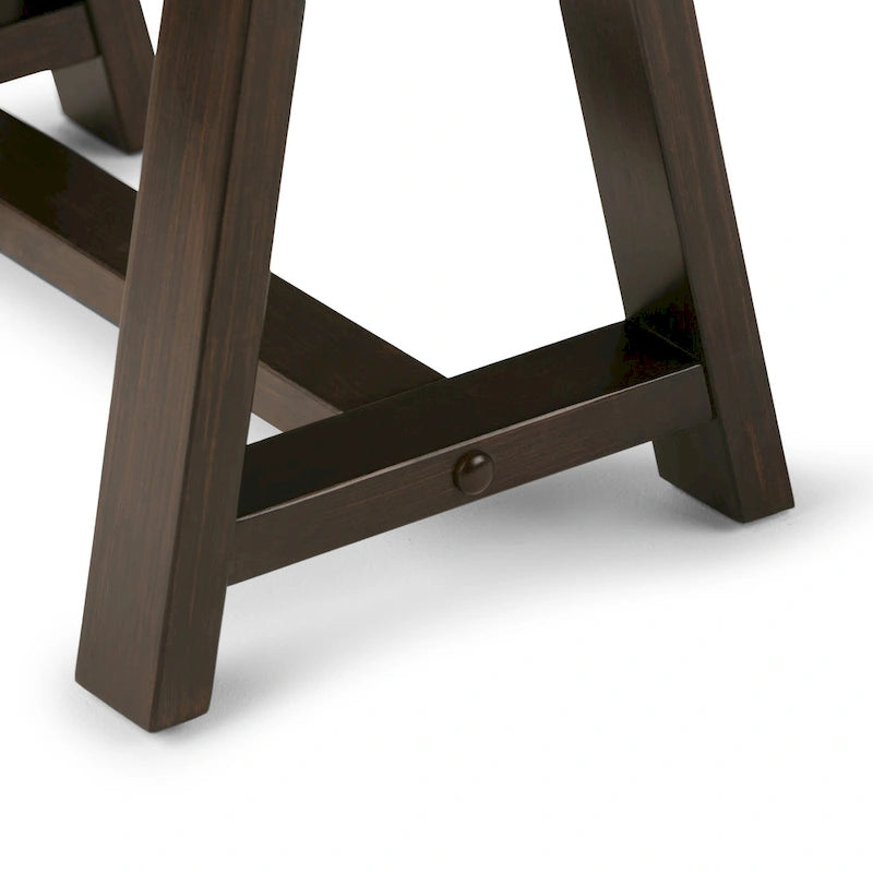 WYNDENHALL Hawkins Bureau de travail moderne industriel en BOIS MASSIF de 56 pouces de large