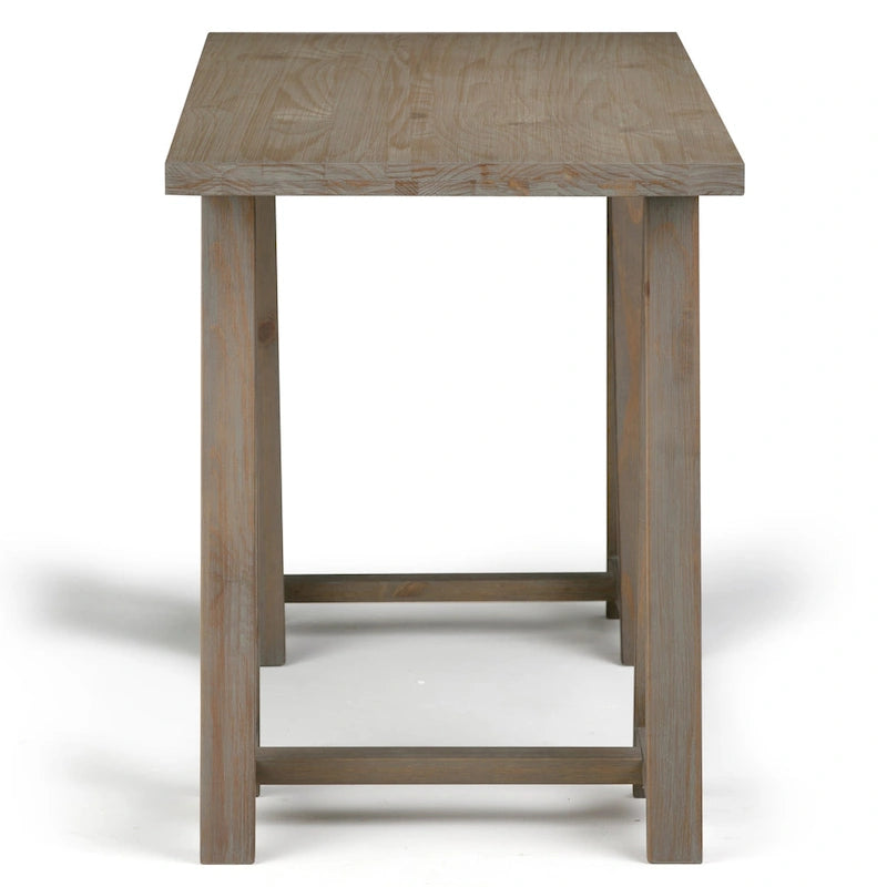 WYNDENHALL Hawkins Bureau de travail moderne industriel en BOIS MASSIF de 56 pouces de large