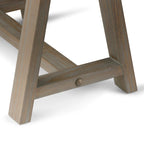 WYNDENHALL Hawkins Bureau de travail moderne industriel en BOIS MASSIF de 56 pouces de large