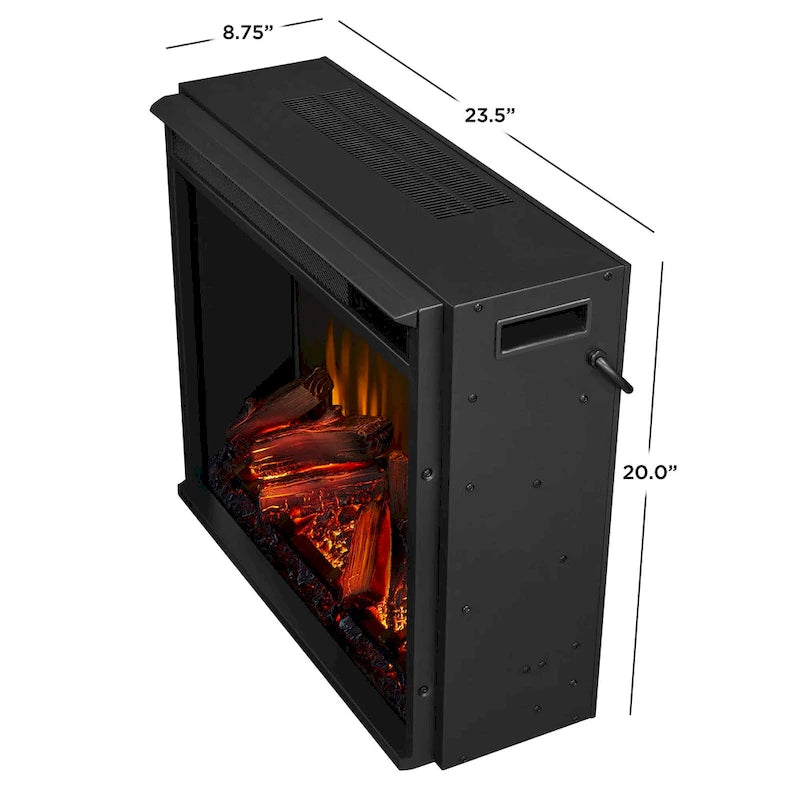 Meuble TV cheminée électrique acajou foncé, 1 personne, 75,5"L x 21,5"P x 27,7"H