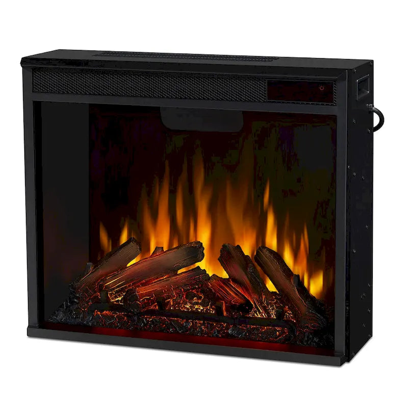 Meuble TV cheminée électrique acajou foncé, 1 personne, 75,5"L x 21,5"P x 27,7"H