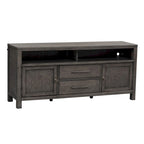 Meuble TV vieilli gris anthracite – Style rustique, convient aux TV jusqu'à 183 cm