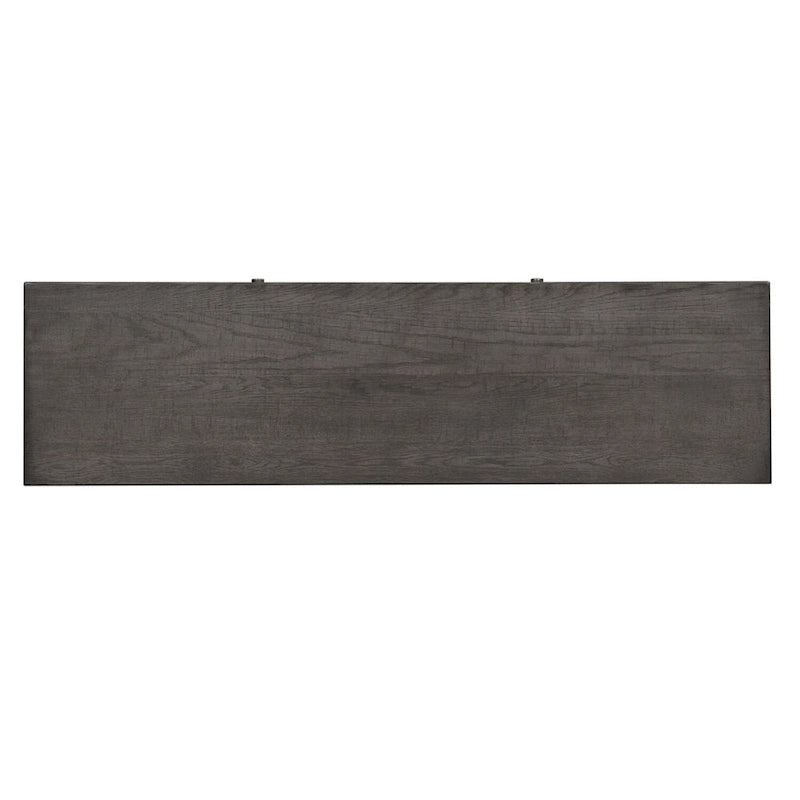 Meuble TV vieilli gris anthracite – Style rustique, convient aux TV jusqu'à 183 cm