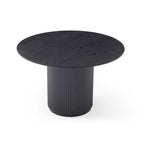 Table à manger ronde noire, pied central, 4 places