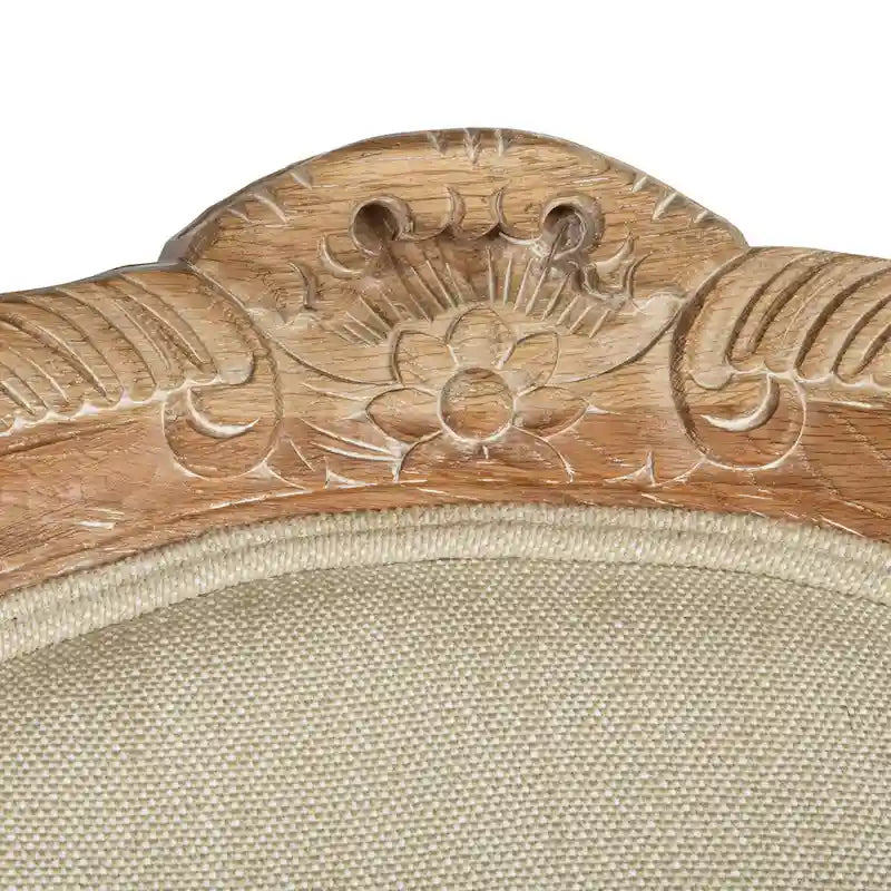 Fauteuil d'appoint Camelback 1 place en lin naturel et chêne