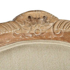 Fauteuil d'appoint Camelback 1 place en lin naturel et chêne