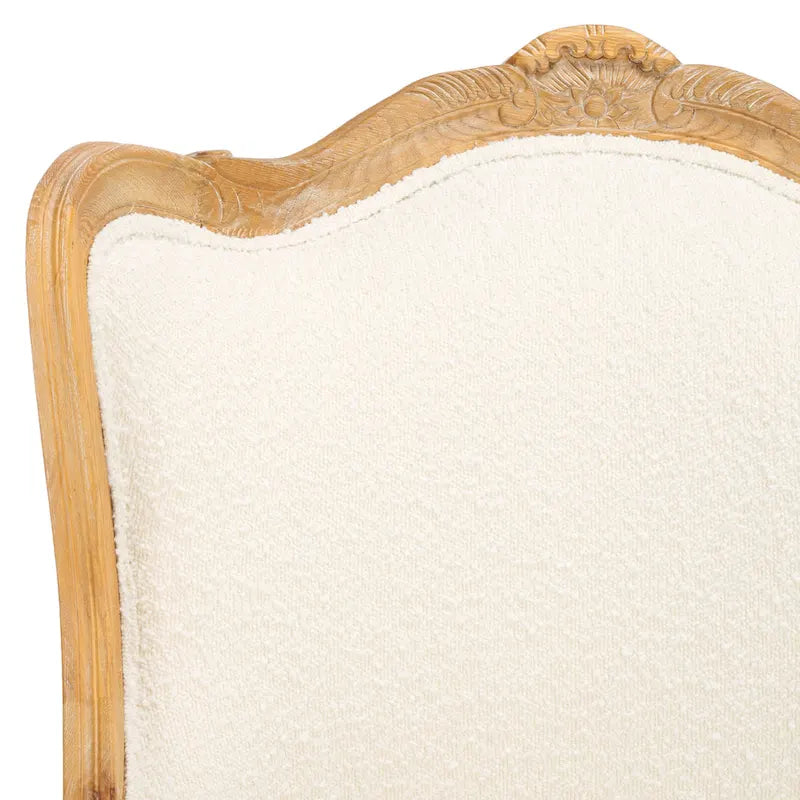Fauteuil d'appoint Camelback 1 place en lin naturel et chêne