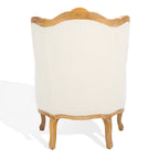 Fauteuil d'appoint Camelback 1 place en lin naturel et chêne