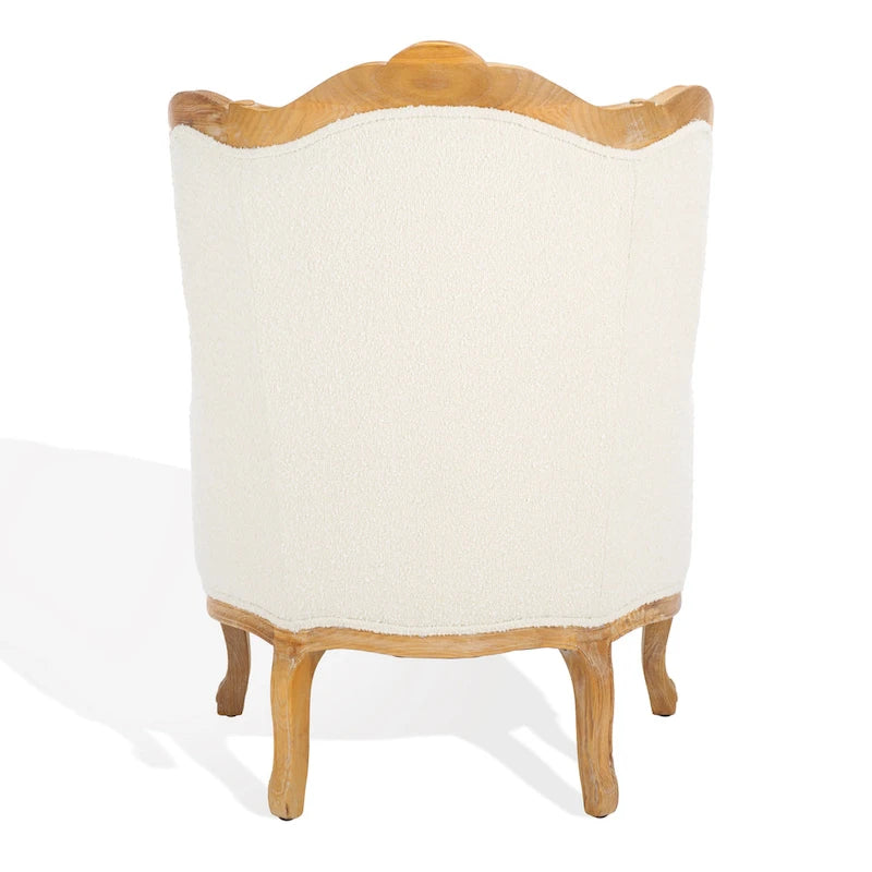 Fauteuil d'appoint Camelback 1 place en lin naturel et chêne