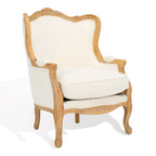 Fauteuil d'appoint Camelback 1 place en lin naturel et chêne
