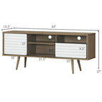 Meuble TV/console moderne Gymax, 3 étagères, tiroir de rangement évasé – Voir détails