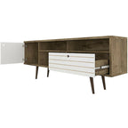 Meuble TV/console moderne Gymax, 3 étagères, tiroir de rangement évasé – Voir détails