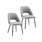 Chaises de salle à manger Porthos Home Orde en velours avec pieds en acier, lot de 2