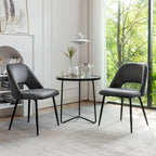Chaises de salle à manger Porthos Home Orde en velours avec pieds en acier, lot de 2