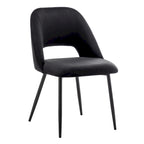 Chaises de salle à manger Porthos Home Orde en velours avec pieds en acier, lot de 2