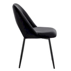 Chaises de salle à manger Porthos Home Orde en velours avec pieds en acier, lot de 2