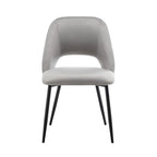 Chaises de salle à manger Porthos Home Orde en velours avec pieds en acier, lot de 2