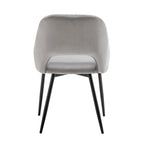 Chaises de salle à manger Porthos Home Orde en velours avec pieds en acier, lot de 2