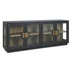 Bahut Classic Home Larson 90 en pin recyclé et verre