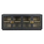 Bahut Classic Home Larson 90 en pin recyclé et verre