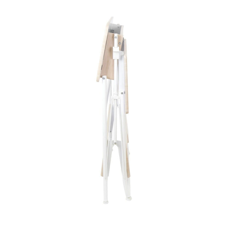 Bureau d'écriture et d'ordinateur blanc pliable pour 1 personne avec étagère