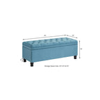 Banc de rangement capitonné avec boutons