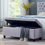 Banc de rangement capitonné avec boutons