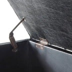 Banc de rangement capitonné avec boutons