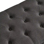 Banc de rangement capitonné avec boutons