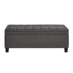 Banc de rangement capitonné avec boutons