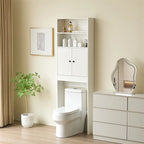 Meuble de rangement pour WC style ferme blanc/noir, capacité 2 personnes