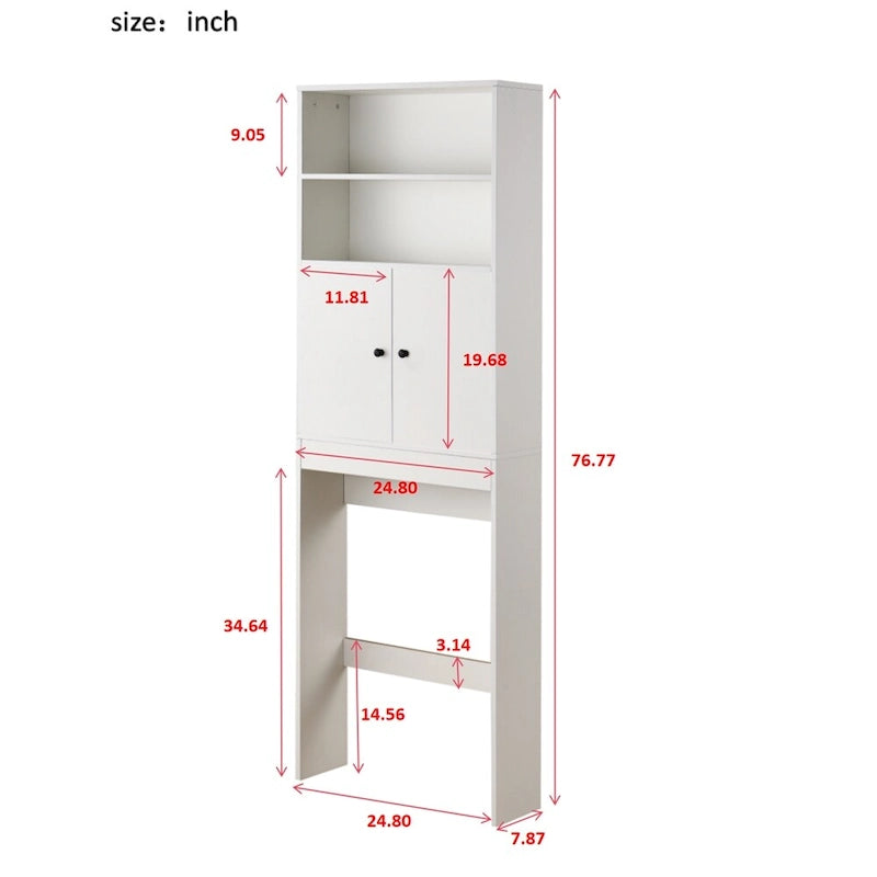 Meuble de rangement pour WC style ferme blanc/noir, capacité 2 personnes