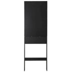 Meuble de rangement pour WC style ferme blanc/noir, capacité 2 personnes