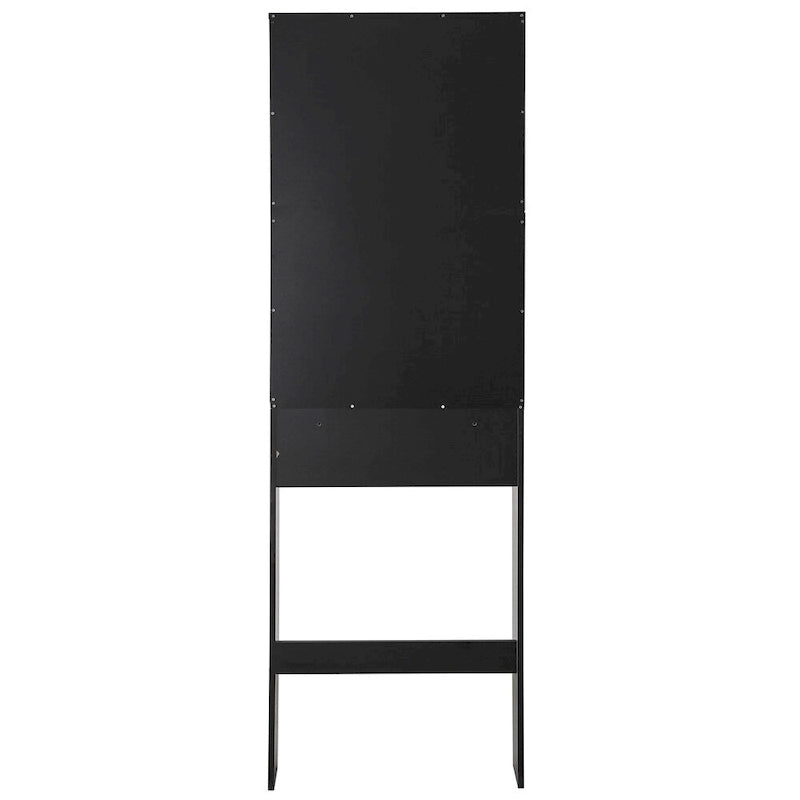 Meuble de rangement pour WC style ferme blanc/noir, capacité 2 personnes