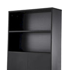 Meuble de rangement pour WC style ferme blanc/noir, capacité 2 personnes