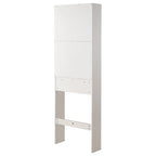 Meuble de rangement pour WC style ferme blanc/noir, capacité 2 personnes
