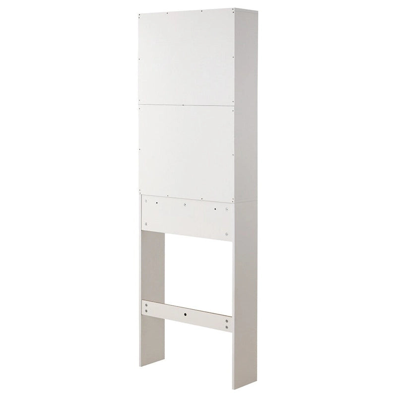 Meuble de rangement pour WC style ferme blanc/noir, capacité 2 personnes