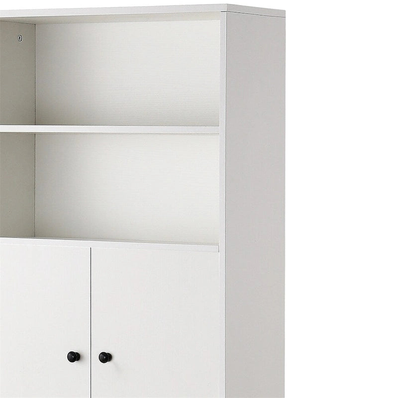 Meuble de rangement pour WC style ferme blanc/noir, capacité 2 personnes