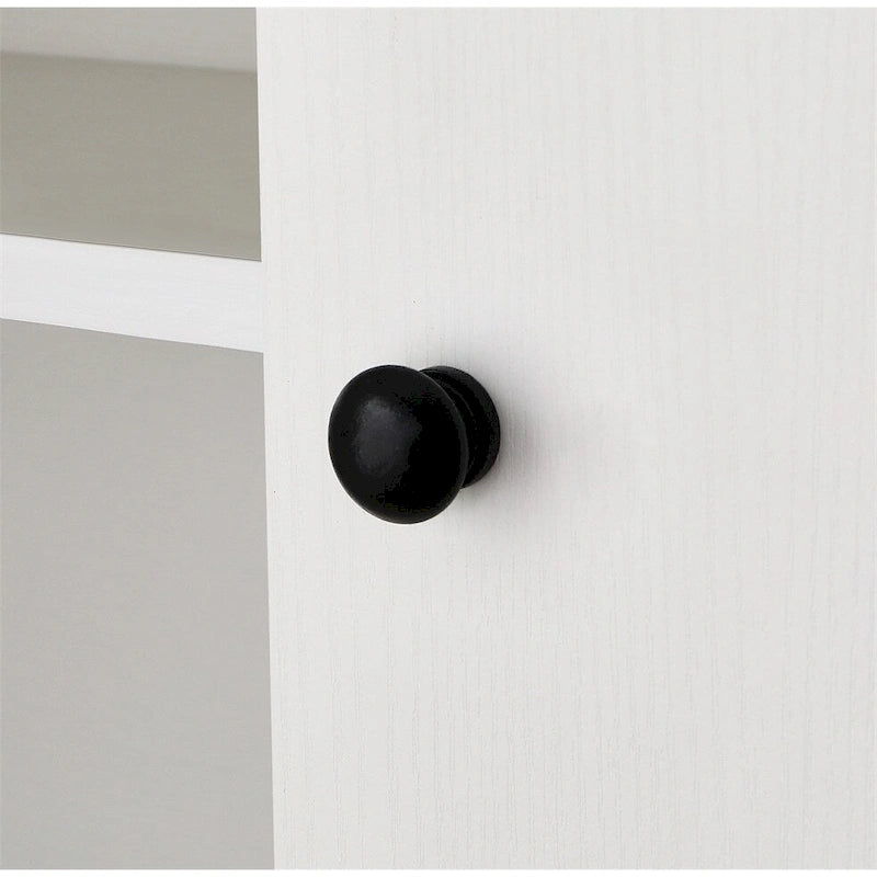 Meuble de rangement pour WC style ferme blanc/noir, capacité 2 personnes