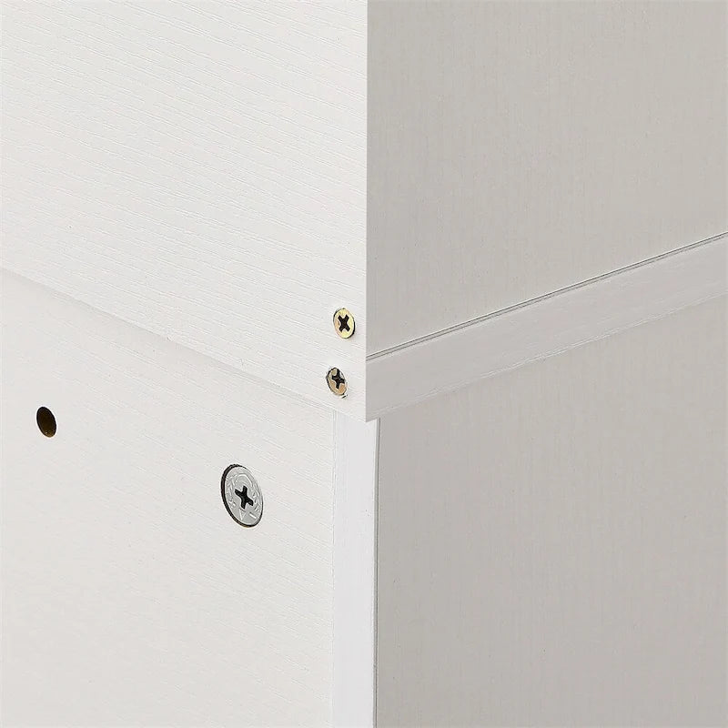 Meuble de rangement pour WC style ferme blanc/noir, capacité 2 personnes