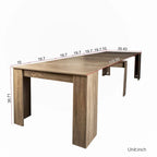 Console extensible marron, 1 à 10 personnes