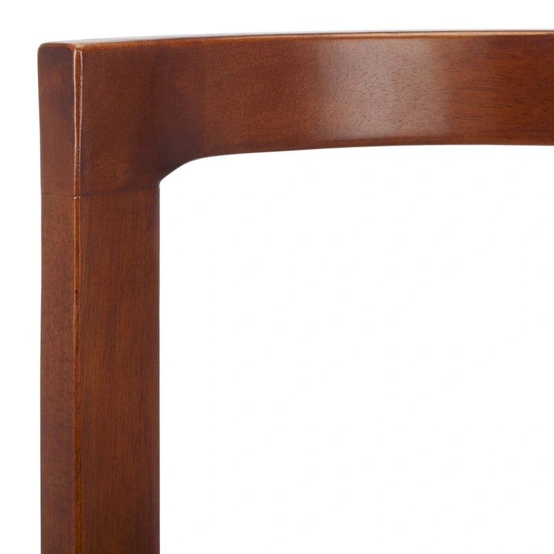 Chaise de salle à manger blanche ronde, cadre en bois massif, lot de 2